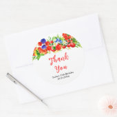 Sticker Rond Summer Mixed Berries Birthday Party Thank You (Enveloppe)