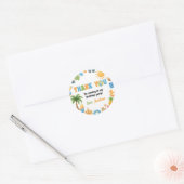 Sticker Rond Summer Party Tropical Beach Birthday (Enveloppe)