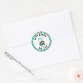 Sticker Rond Summer Pool Party 2e anniversaire (Enveloppe)
