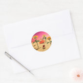 Sticker Rond Summer Time (Enveloppe)