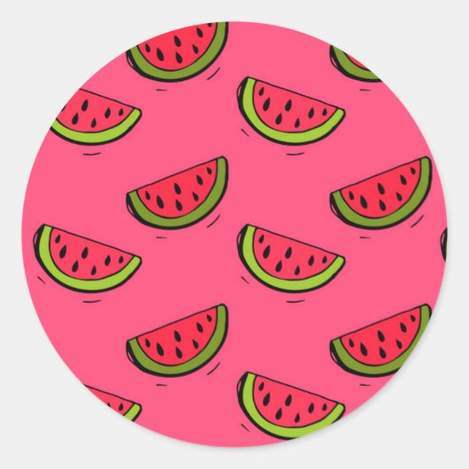 Sticker Rond Summer Watermelon (Devant)