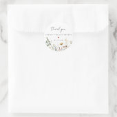 Sticker Rond Summer Wildflower Field Bridal Shower (Sac)