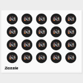 Sticker Rond Summerween - Plage de Summerween - Sorcière de Sum (Feuille)