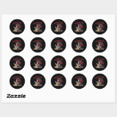 Sticker Rond Summerween Plage Vampire Dracula Sandcastle Gothiq (Feuille)