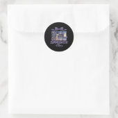 Sticker Rond Summerween Vibes Skeleton Ghost Beach Party Hallow (Sac)