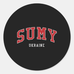 Sticker Rond Sumy Ukraine Collège Style Universitaire