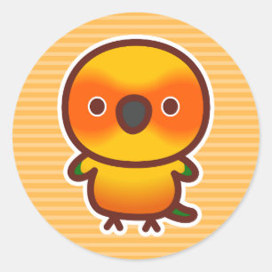 Sticker Rond Sun Conure