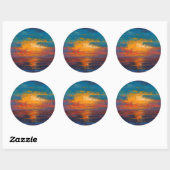 Sticker Rond Sun Down II (Feuille)