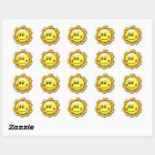 Sticker Rond Sun Happy Sun (Feuille)