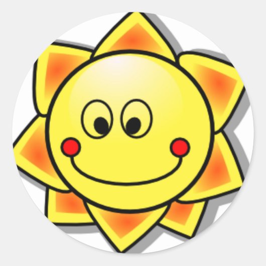 Sticker Rond Sun Happy Sun (Devant)