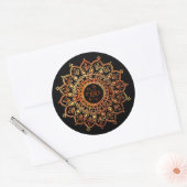Sticker Rond Sun indien décoratif (Enveloppe)