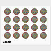 Sticker Rond Sun Mandala (Feuille)