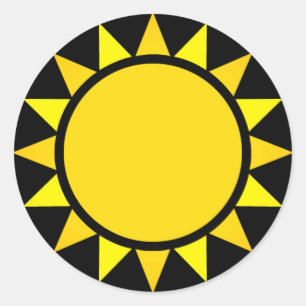 Sticker Rond Sun parfait Emoji