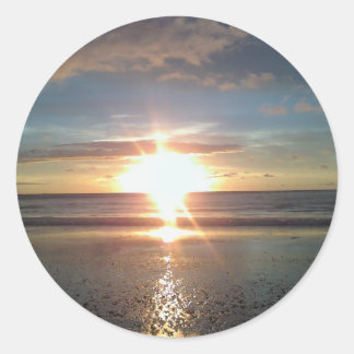 Sticker Rond Sun Rise sur North Beach