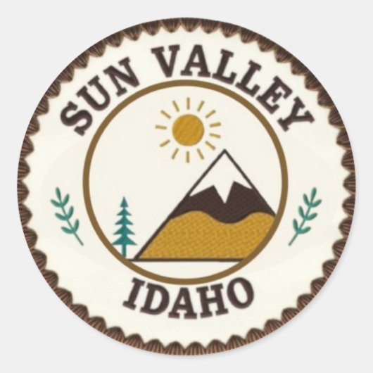 Sticker Rond Sun Valley (Devant)