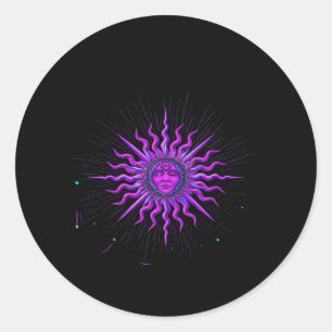 Sticker Rond Sun - Whimsigoth Graphic