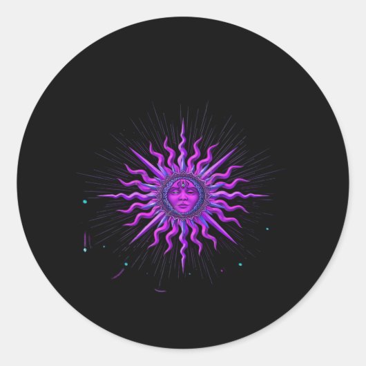 Sticker Rond Sun - Whimsigoth Graphic (Devant)
