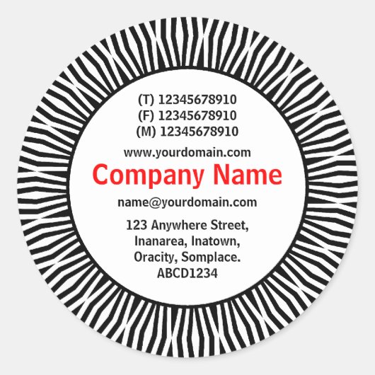 Sticker Rond SunBurst 01 Business (Devant)