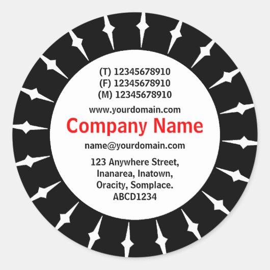 Sticker Rond SunBurst 05 Business (Devant)