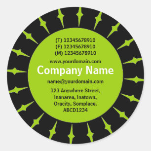 Sticker Rond SunBurst 05 Business - Martian Green
