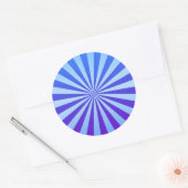 Sticker Rond Sunburst de tonalité cool - Reto Super Design (Enveloppe)