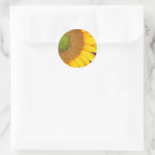 Sticker Rond Sunflower Centre Et Pétales Floral (Sac)