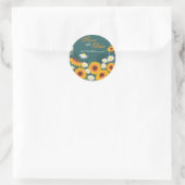 Sticker Rond Sunflower Daisy Enregistrer La Date Mariage Faire- (Sac)