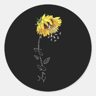 Sticker Rond Sunflower de sensibilisation au cancer du poumon
