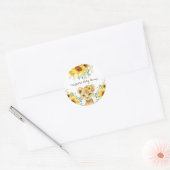 Sticker Rond Sunflower Lion Cub Baby shower d'été (Enveloppe)