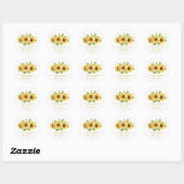 Sticker Rond Sunflower Memorial Funeral Seed Packet (Feuille)