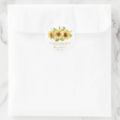 Sticker Rond Sunflower Memorial Funeral Seed Packet (Sac)