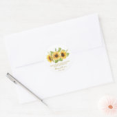 Sticker Rond Sunflower Memorial Funeral Seed Packet (Enveloppe)