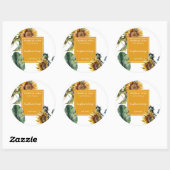 Sticker Rond Sunflower Perfume Label (Feuille)