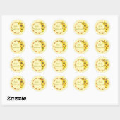 Sticker Rond Sunflower Rosh Hashanah (Feuille)