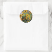 Sticker Rond Sunflowers, 1881 par Monet. (Sac)
