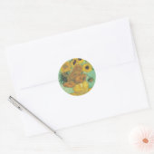 Sticker Rond Sunflowers par Vincent Van Gogh (Enveloppe)