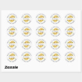 Sticker Rond Sunflowers pays chic adresse de retour (Feuille)