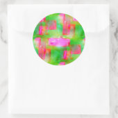Sticker Rond Sunlight abstract painted yellow, rose (Sac)