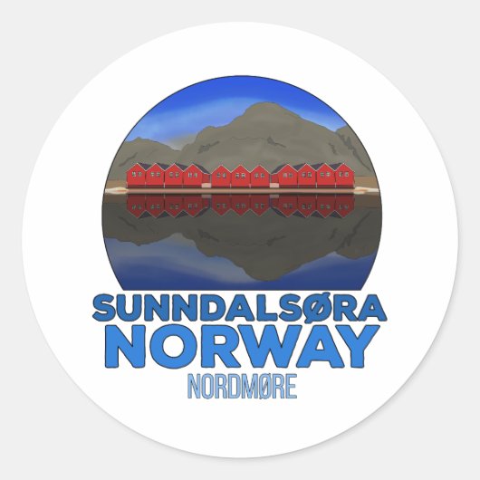 Sticker Rond Sunndalsøra Nordmøre Norvège (Devant)
