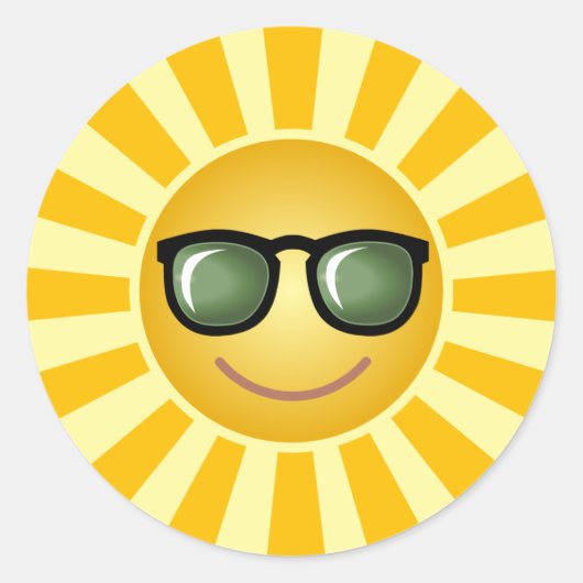 Sticker Rond Sunny avec les nuances (Devant)