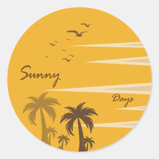 Sticker Rond Sunny Days (Devant)