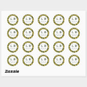 Sticker Rond Sunny Lemon Mariage (Feuille)