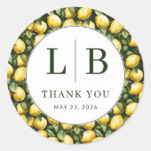 Sticker Rond Sunny Lemon Mariage (Devant)