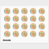 Sticker Rond Sunny SoCal (Feuille)