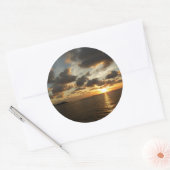 Sticker Rond Sunrise aux îles Virgin (Enveloppe)