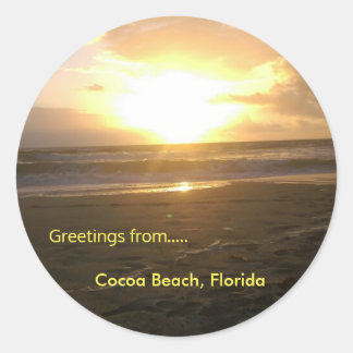 Sticker rond Sunrise Classic, brillant