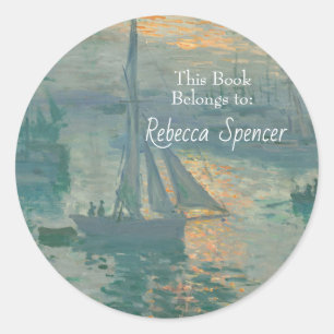 Sticker Rond Sunrise (Marine) par Claude Monet