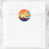 Sticker Rond Sunrise UFO (Sac)