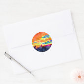 Sticker Rond Sunrise UFO (Enveloppe)
