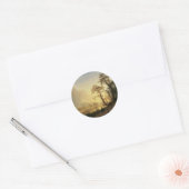 Sticker Rond Sunrise, Vallée de Yosemite par Albert Bierstadt (Enveloppe)